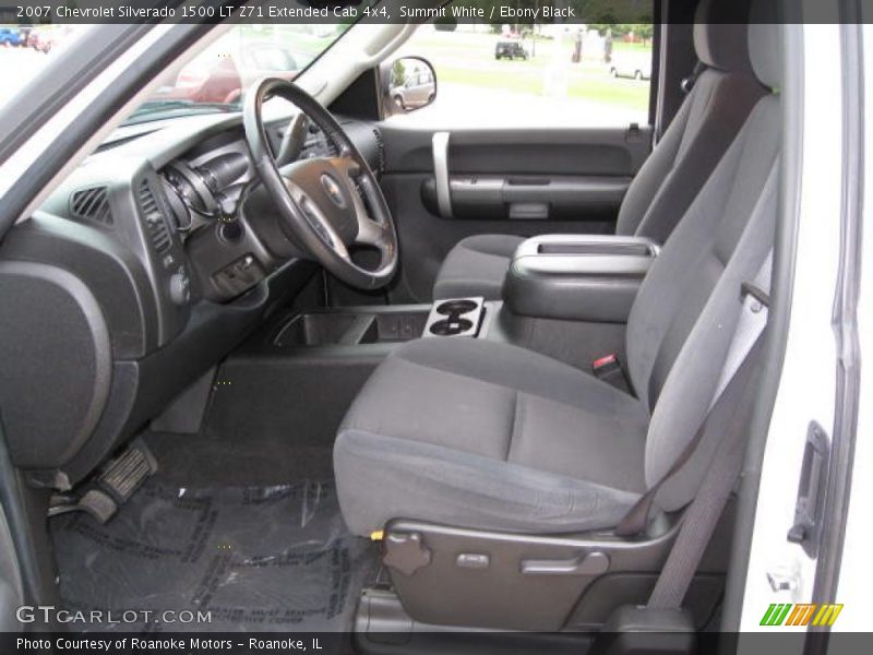Summit White / Ebony Black 2007 Chevrolet Silverado 1500 LT Z71 Extended Cab 4x4
