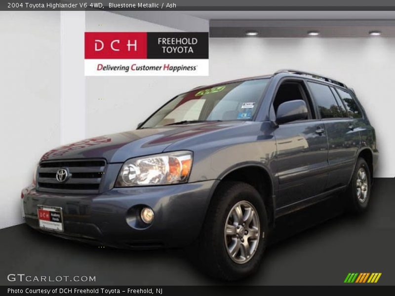 Bluestone Metallic / Ash 2004 Toyota Highlander V6 4WD