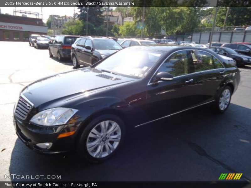 Black / Savanna/Cashmere 2009 Mercedes-Benz S 550 4Matic Sedan