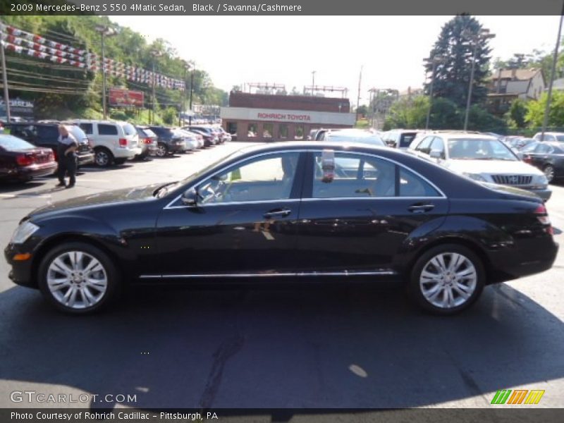 Black / Savanna/Cashmere 2009 Mercedes-Benz S 550 4Matic Sedan