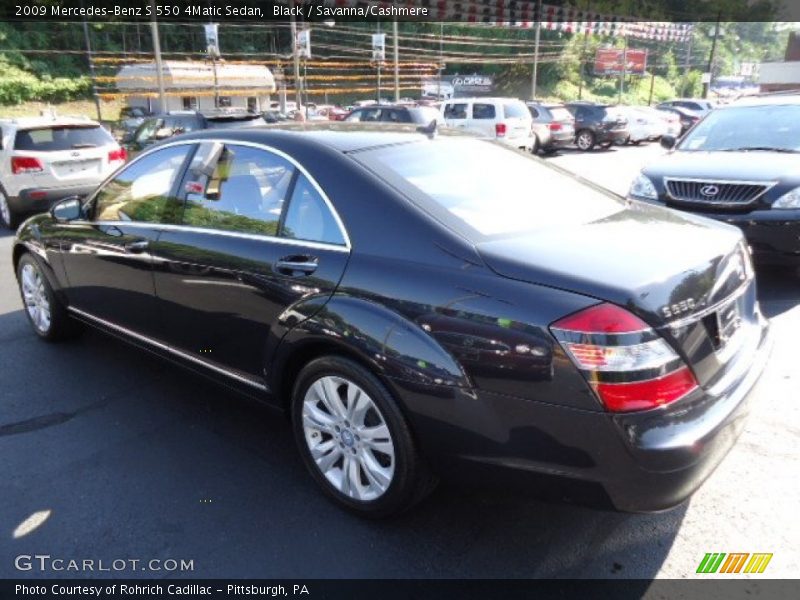 Black / Savanna/Cashmere 2009 Mercedes-Benz S 550 4Matic Sedan