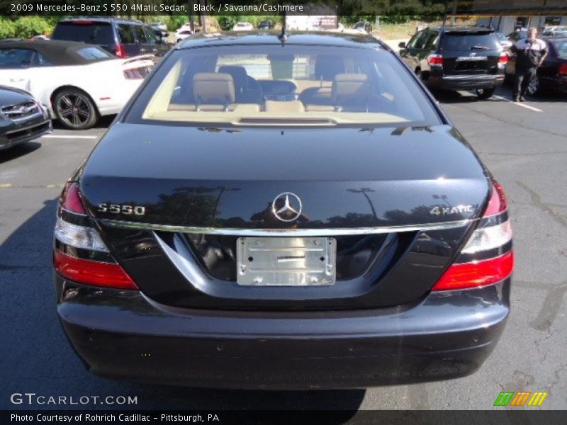 Black / Savanna/Cashmere 2009 Mercedes-Benz S 550 4Matic Sedan