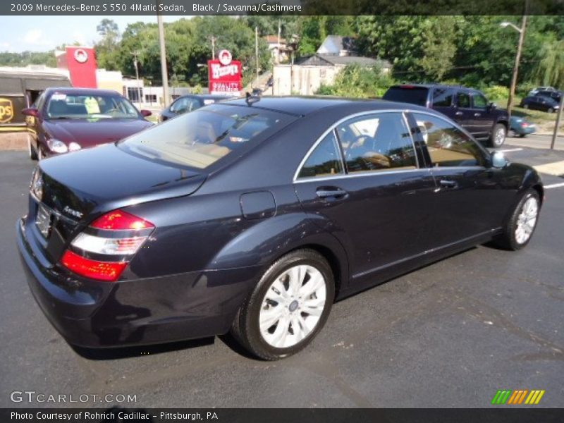 Black / Savanna/Cashmere 2009 Mercedes-Benz S 550 4Matic Sedan