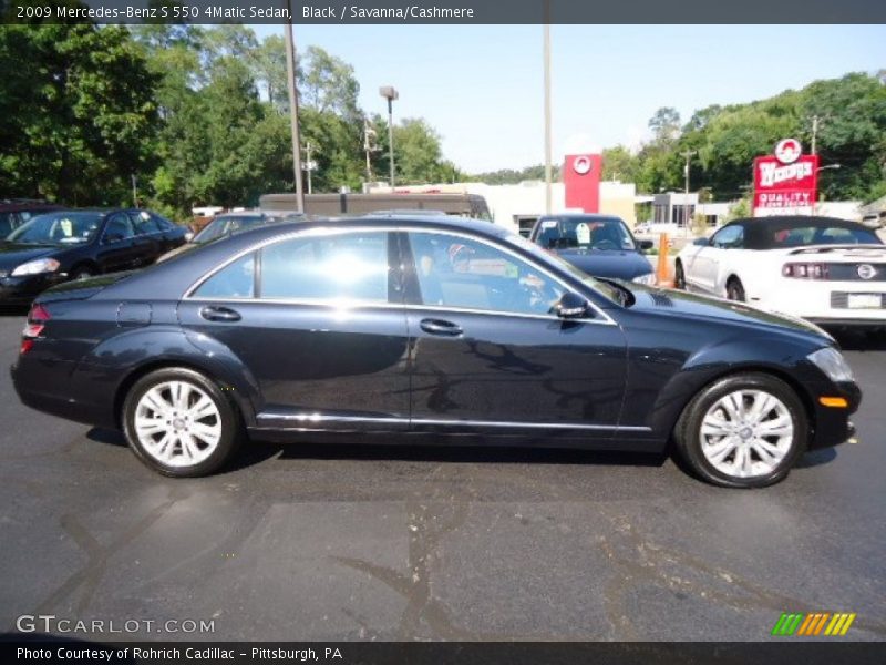Black / Savanna/Cashmere 2009 Mercedes-Benz S 550 4Matic Sedan