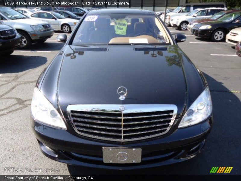Black / Savanna/Cashmere 2009 Mercedes-Benz S 550 4Matic Sedan