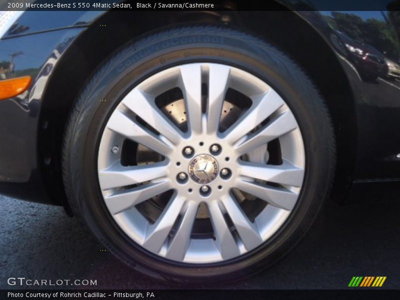 Black / Savanna/Cashmere 2009 Mercedes-Benz S 550 4Matic Sedan