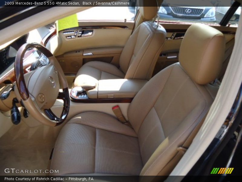 Black / Savanna/Cashmere 2009 Mercedes-Benz S 550 4Matic Sedan