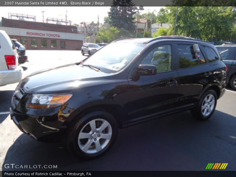 Ebony Black / Beige 2007 Hyundai Santa Fe Limited 4WD