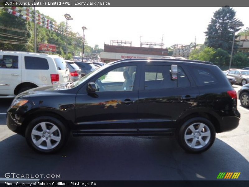 Ebony Black / Beige 2007 Hyundai Santa Fe Limited 4WD