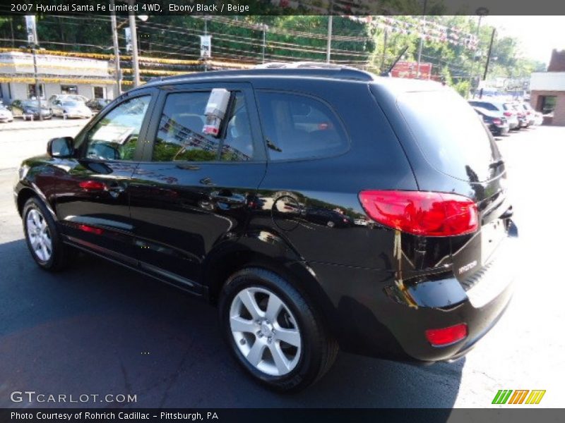 Ebony Black / Beige 2007 Hyundai Santa Fe Limited 4WD
