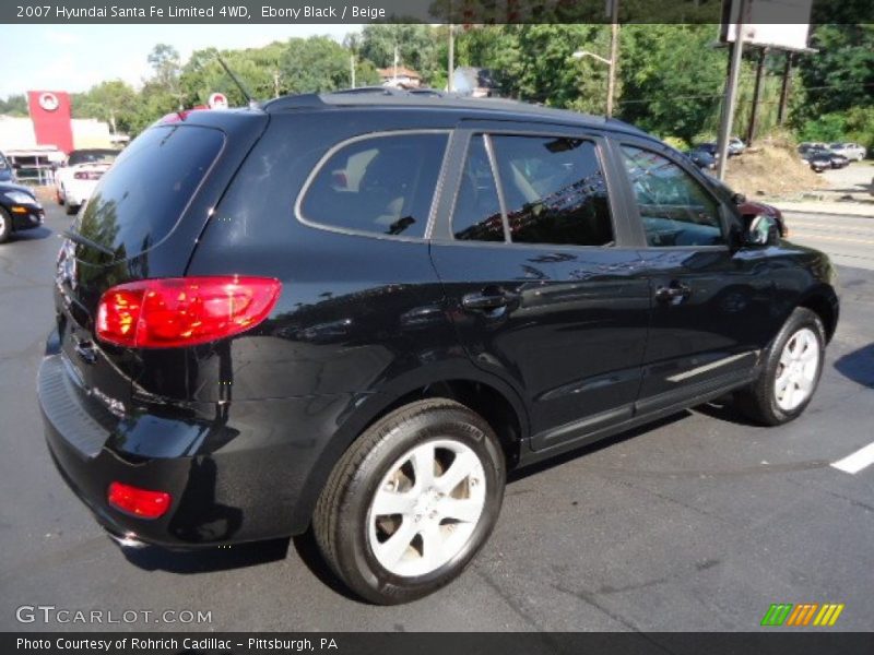 Ebony Black / Beige 2007 Hyundai Santa Fe Limited 4WD