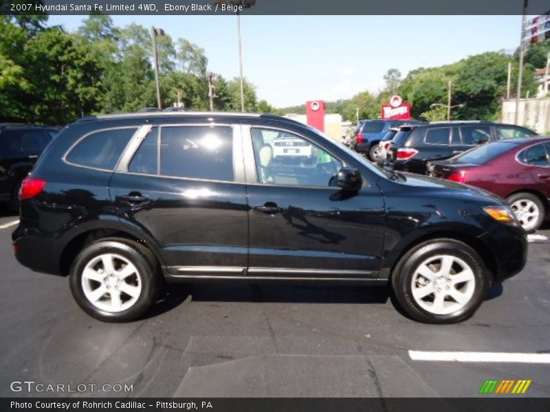 Ebony Black / Beige 2007 Hyundai Santa Fe Limited 4WD