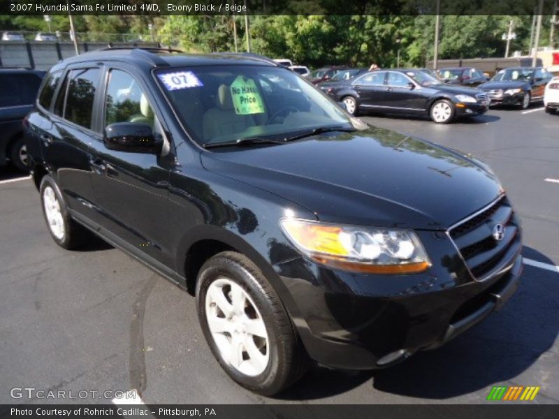 Ebony Black / Beige 2007 Hyundai Santa Fe Limited 4WD