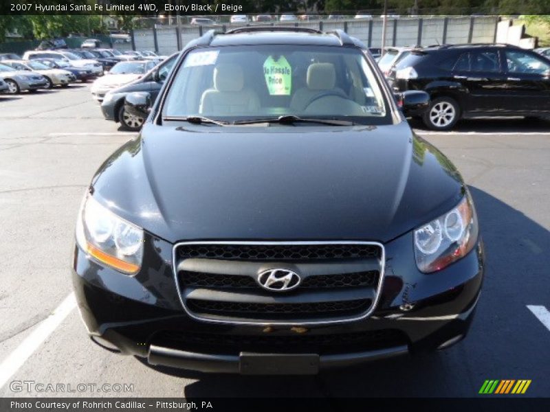 Ebony Black / Beige 2007 Hyundai Santa Fe Limited 4WD