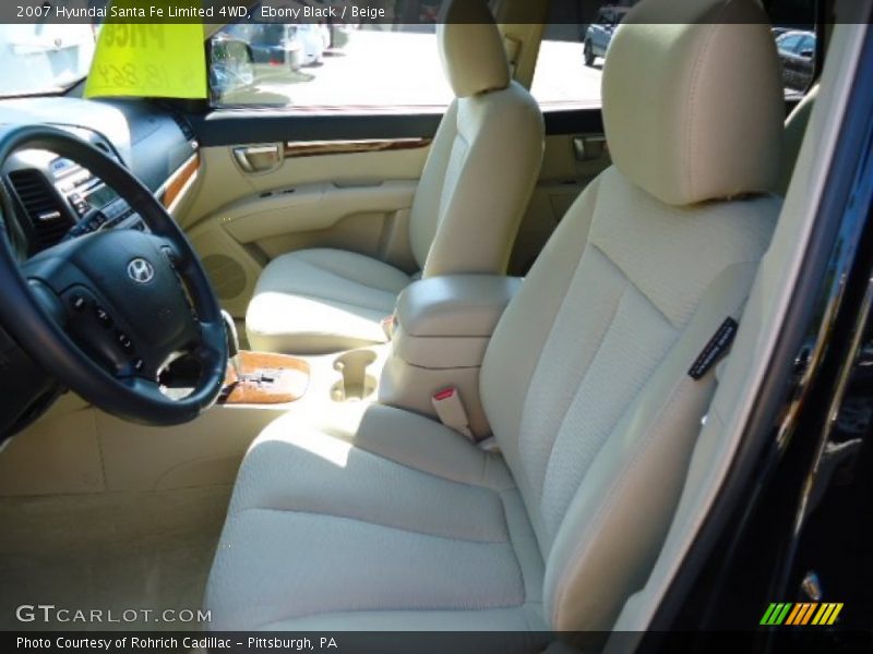 Ebony Black / Beige 2007 Hyundai Santa Fe Limited 4WD