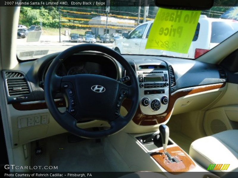 Ebony Black / Beige 2007 Hyundai Santa Fe Limited 4WD