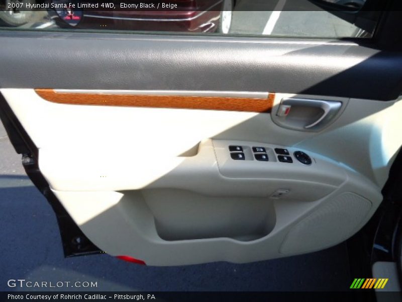 Ebony Black / Beige 2007 Hyundai Santa Fe Limited 4WD