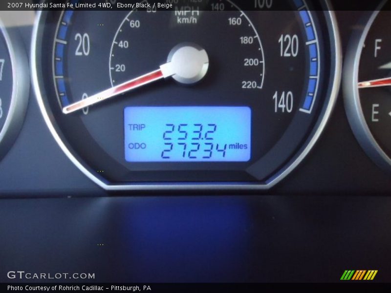 Ebony Black / Beige 2007 Hyundai Santa Fe Limited 4WD
