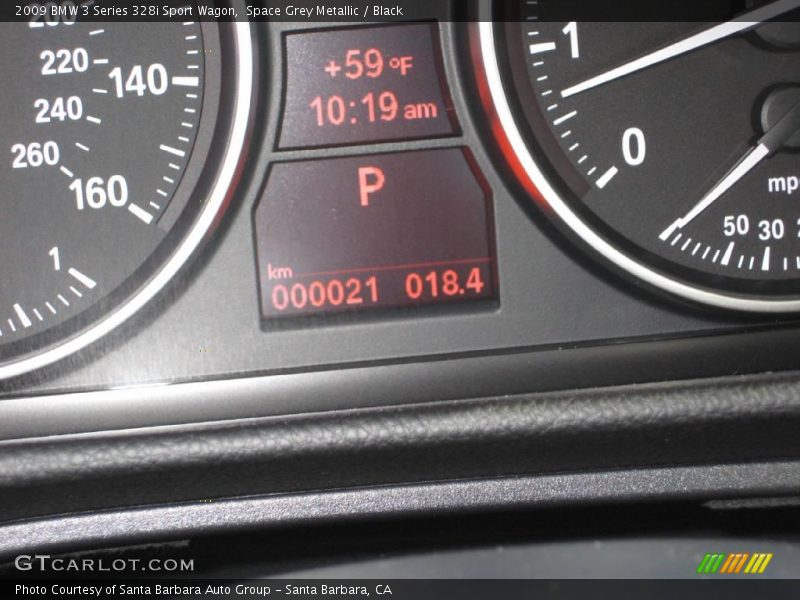 Space Grey Metallic / Black 2009 BMW 3 Series 328i Sport Wagon