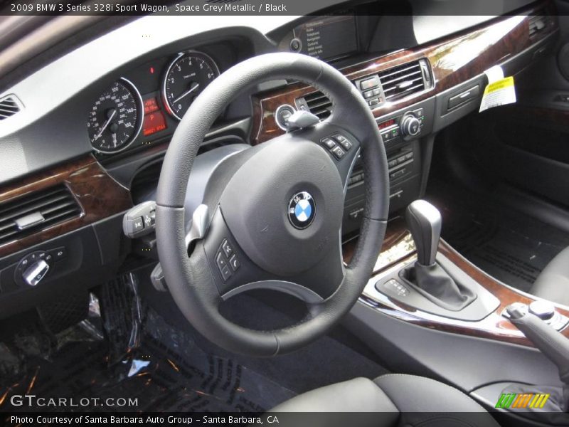 Space Grey Metallic / Black 2009 BMW 3 Series 328i Sport Wagon