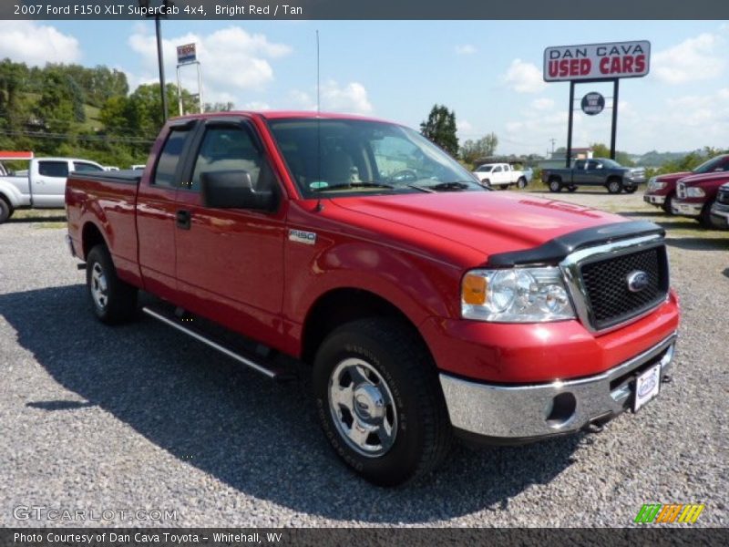 Bright Red / Tan 2007 Ford F150 XLT SuperCab 4x4