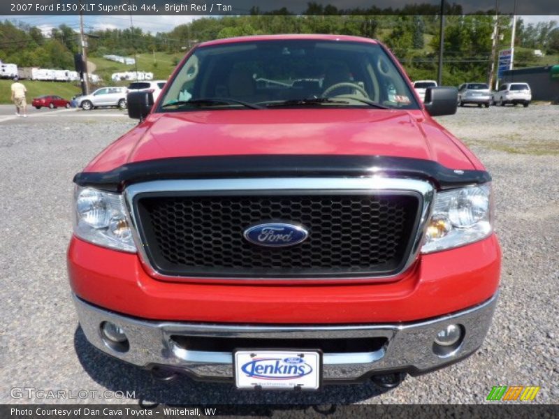 Bright Red / Tan 2007 Ford F150 XLT SuperCab 4x4