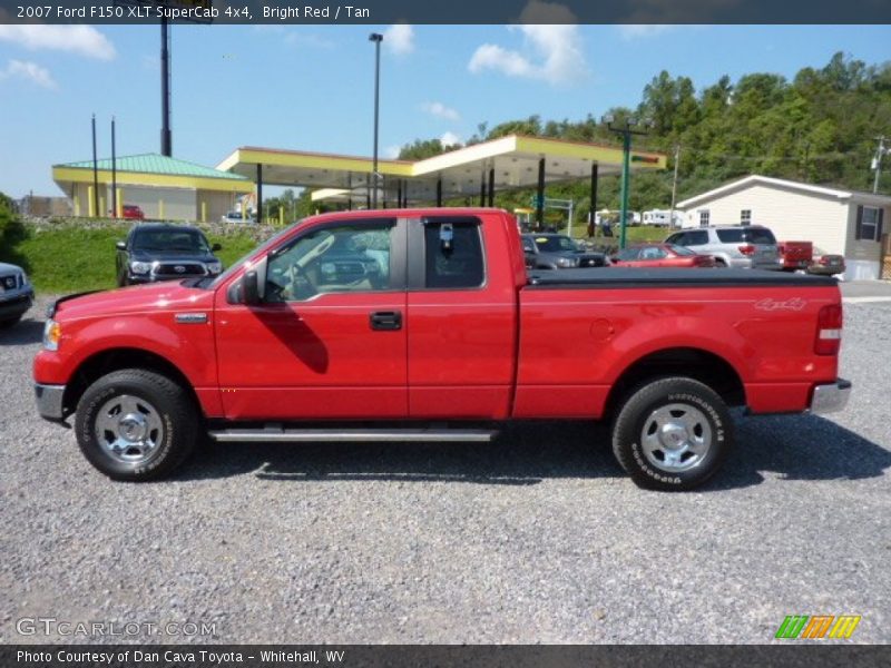 Bright Red / Tan 2007 Ford F150 XLT SuperCab 4x4
