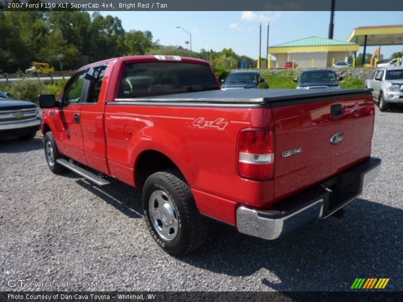 Bright Red / Tan 2007 Ford F150 XLT SuperCab 4x4