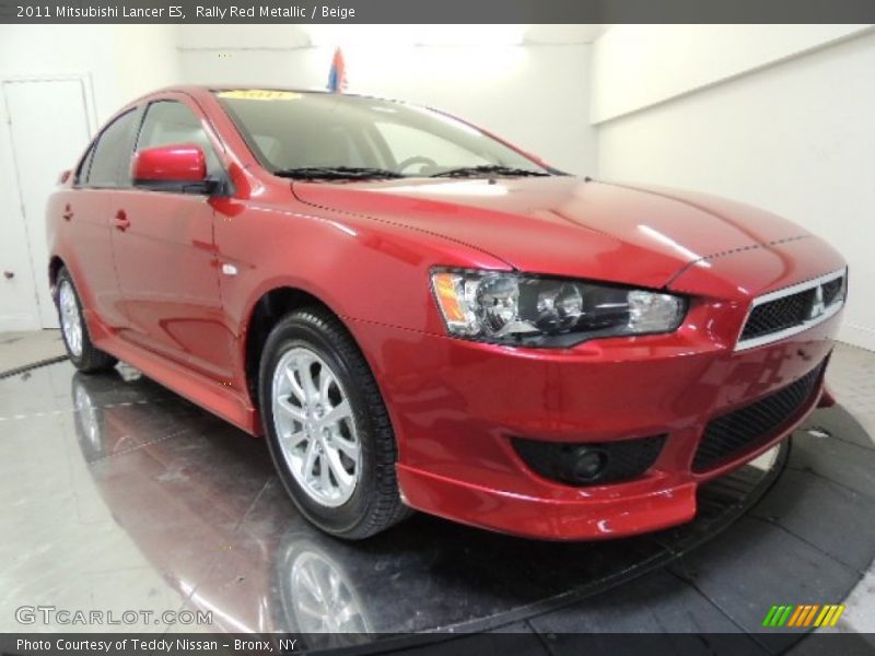 Rally Red Metallic / Beige 2011 Mitsubishi Lancer ES