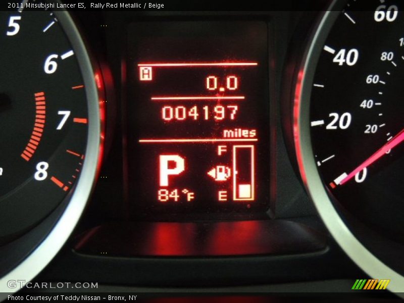 Rally Red Metallic / Beige 2011 Mitsubishi Lancer ES
