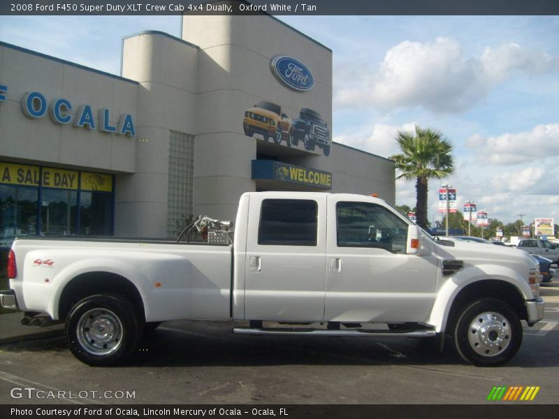 Oxford White / Tan 2008 Ford F450 Super Duty XLT Crew Cab 4x4 Dually