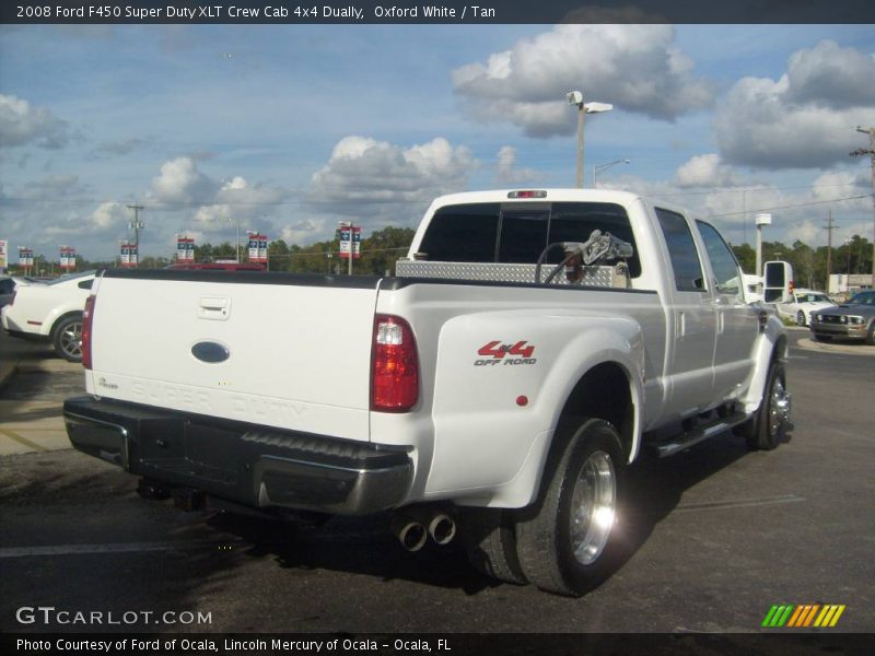 Oxford White / Tan 2008 Ford F450 Super Duty XLT Crew Cab 4x4 Dually