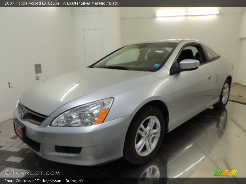 Alabaster Silver Metallic / Black 2007 Honda Accord EX Coupe