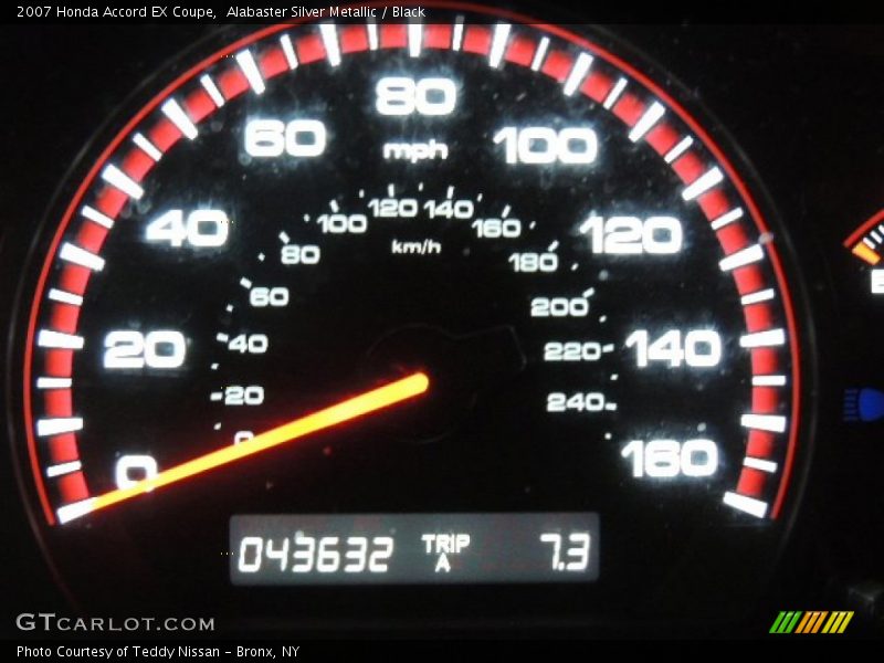 Alabaster Silver Metallic / Black 2007 Honda Accord EX Coupe