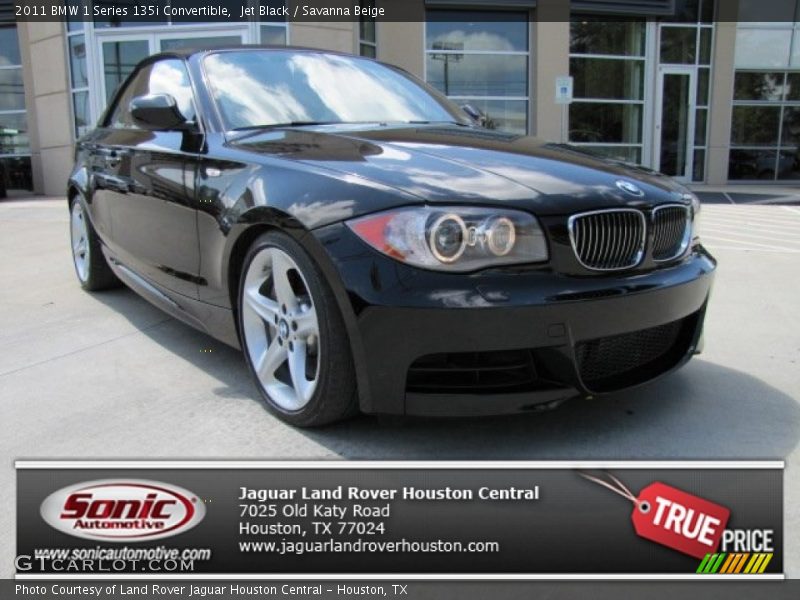 Jet Black / Savanna Beige 2011 BMW 1 Series 135i Convertible