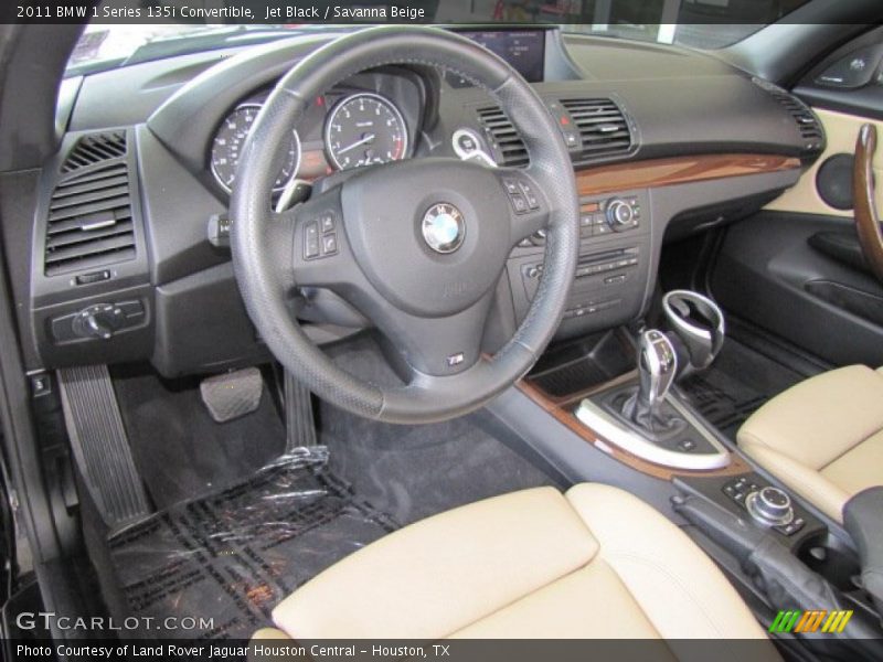 Jet Black / Savanna Beige 2011 BMW 1 Series 135i Convertible
