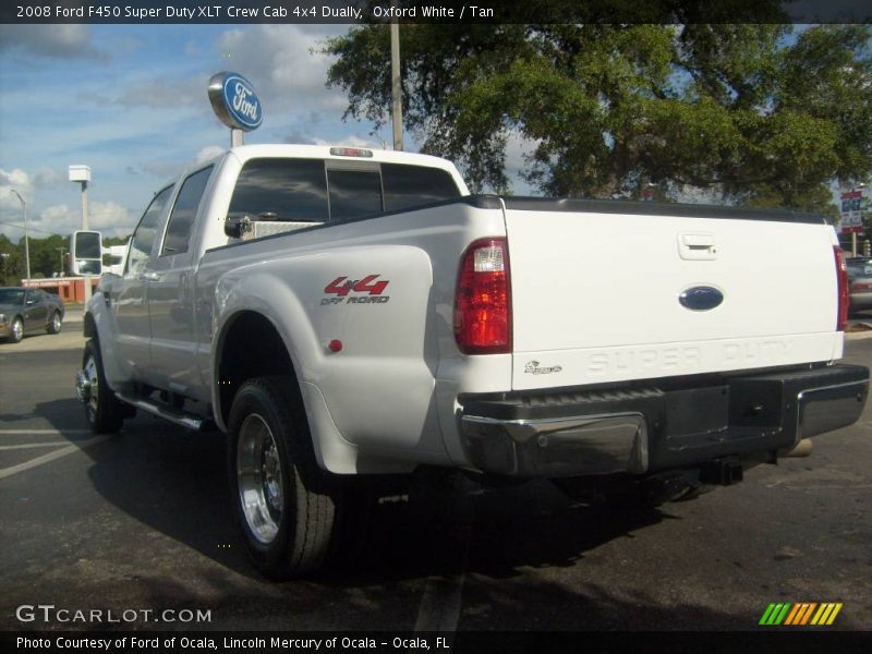 Oxford White / Tan 2008 Ford F450 Super Duty XLT Crew Cab 4x4 Dually