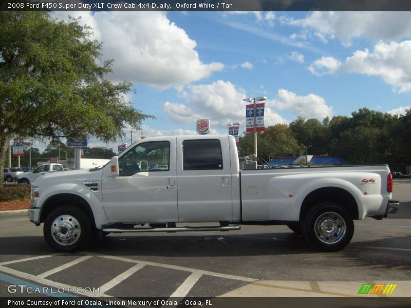 Oxford White / Tan 2008 Ford F450 Super Duty XLT Crew Cab 4x4 Dually