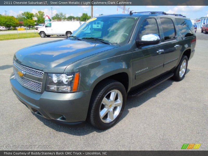Steel Green Metallic / Light Cashmere/Dark Cashmere 2011 Chevrolet Suburban LT