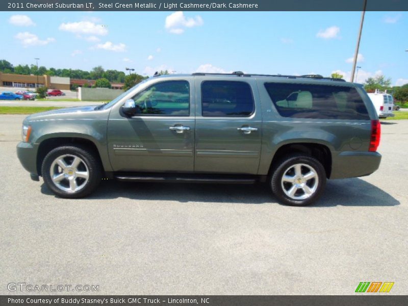 Steel Green Metallic / Light Cashmere/Dark Cashmere 2011 Chevrolet Suburban LT