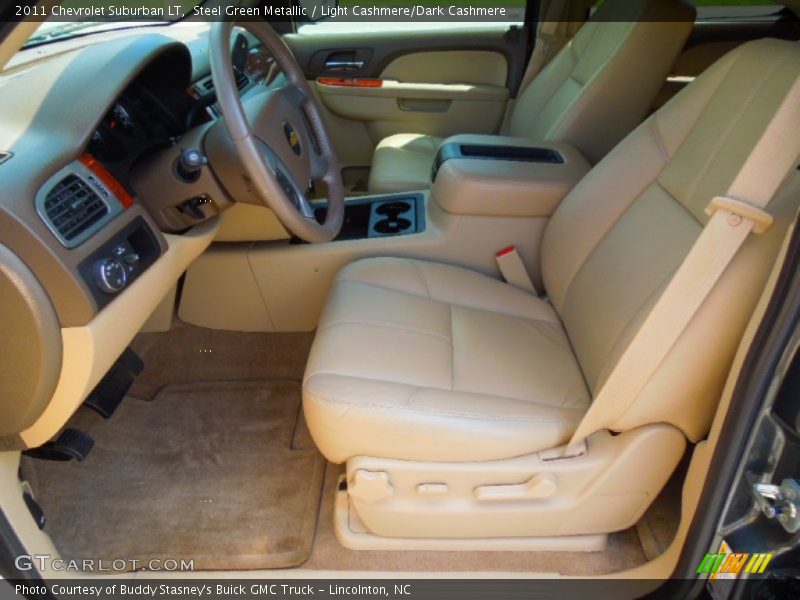 Steel Green Metallic / Light Cashmere/Dark Cashmere 2011 Chevrolet Suburban LT