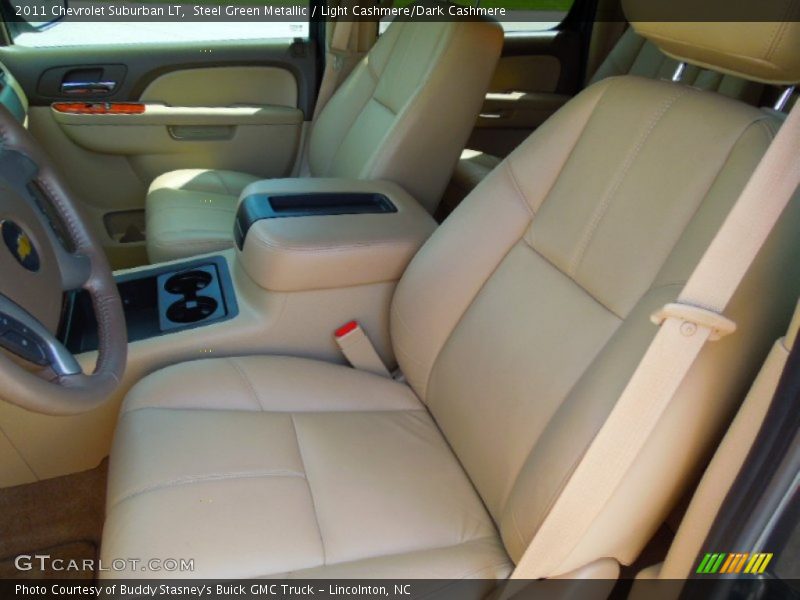 Steel Green Metallic / Light Cashmere/Dark Cashmere 2011 Chevrolet Suburban LT
