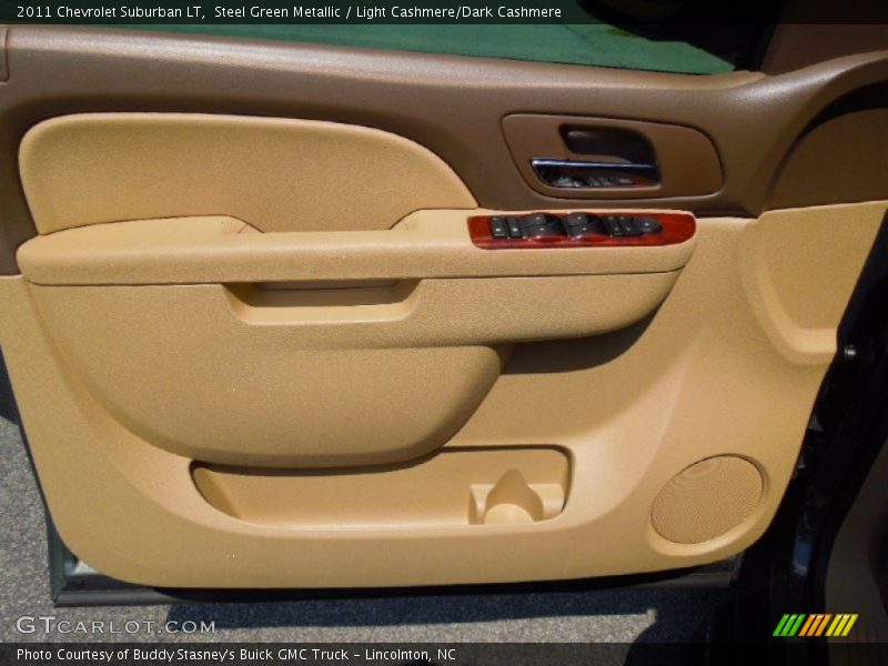 Steel Green Metallic / Light Cashmere/Dark Cashmere 2011 Chevrolet Suburban LT