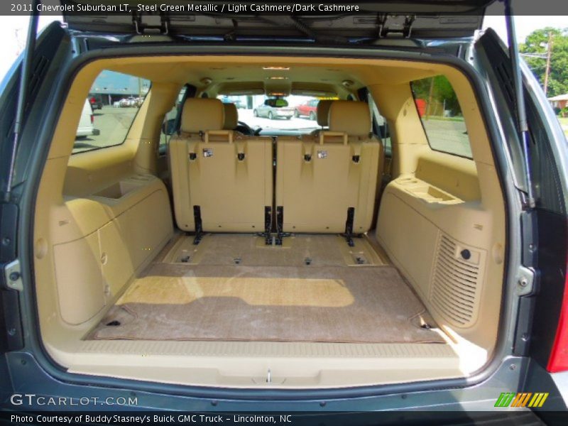 Steel Green Metallic / Light Cashmere/Dark Cashmere 2011 Chevrolet Suburban LT
