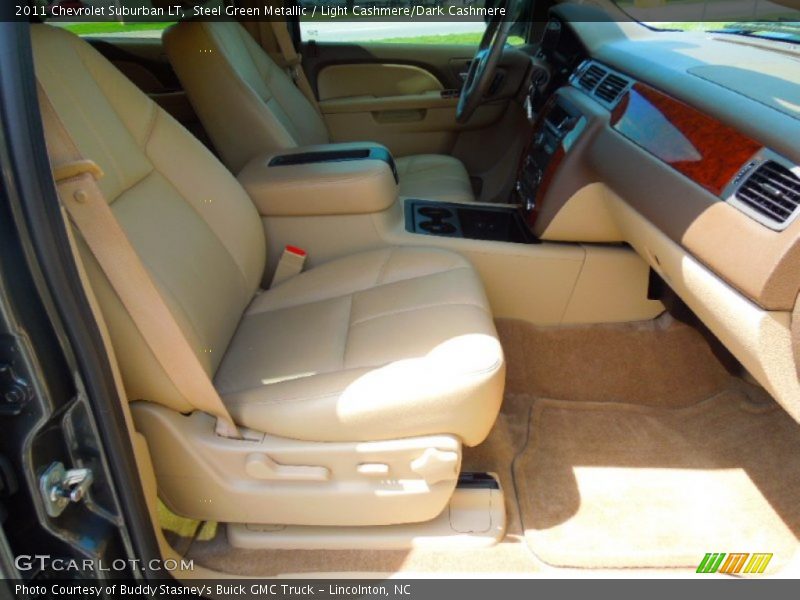 Steel Green Metallic / Light Cashmere/Dark Cashmere 2011 Chevrolet Suburban LT