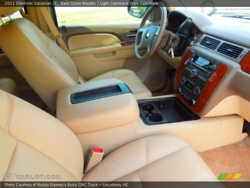 Steel Green Metallic / Light Cashmere/Dark Cashmere 2011 Chevrolet Suburban LT