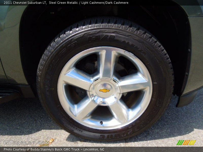 Steel Green Metallic / Light Cashmere/Dark Cashmere 2011 Chevrolet Suburban LT
