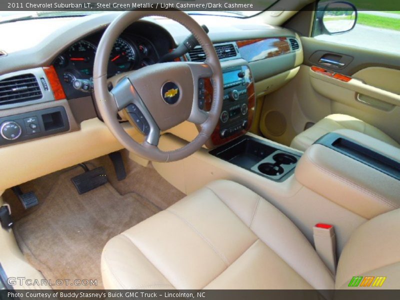 Steel Green Metallic / Light Cashmere/Dark Cashmere 2011 Chevrolet Suburban LT