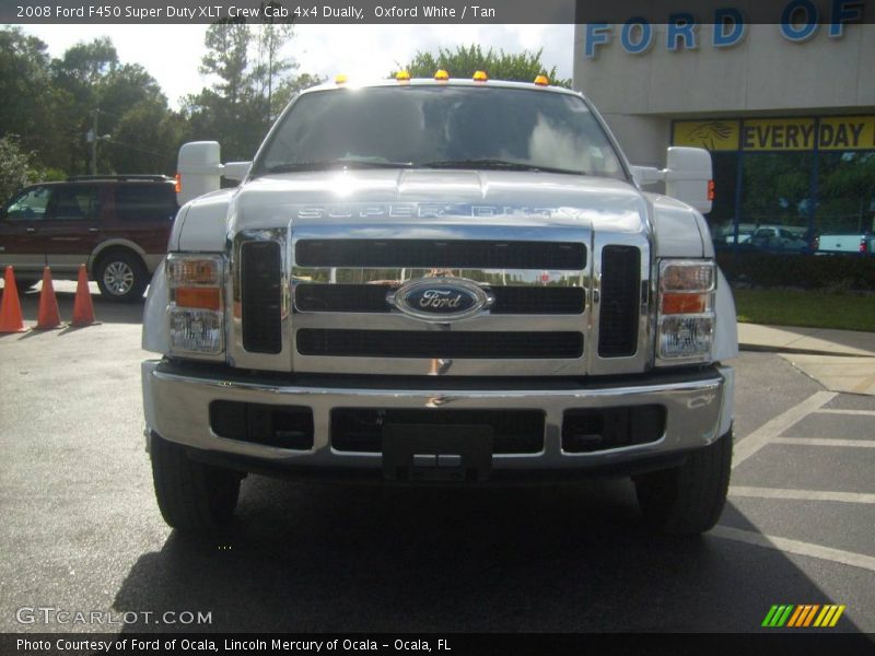 Oxford White / Tan 2008 Ford F450 Super Duty XLT Crew Cab 4x4 Dually