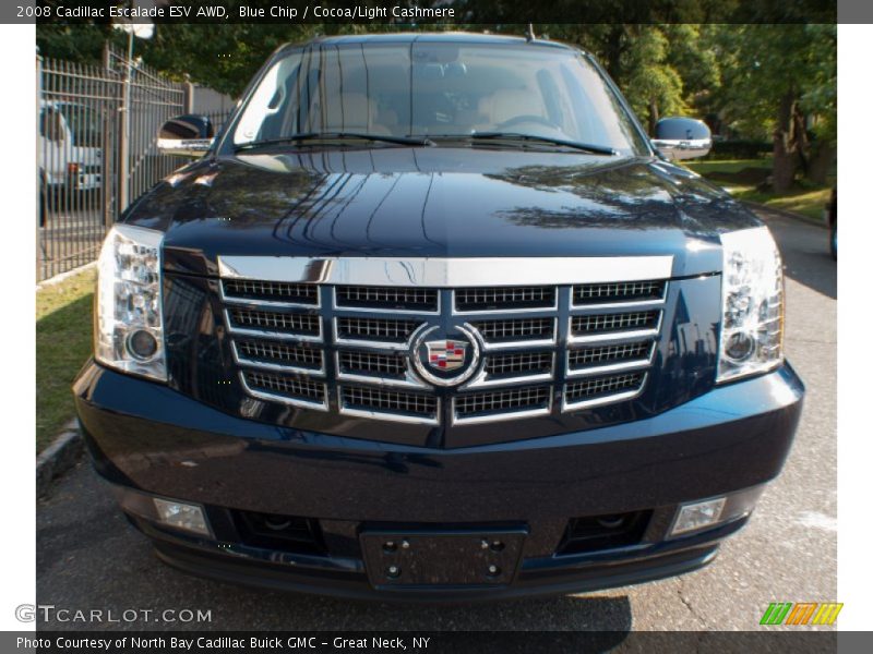 Blue Chip / Cocoa/Light Cashmere 2008 Cadillac Escalade ESV AWD